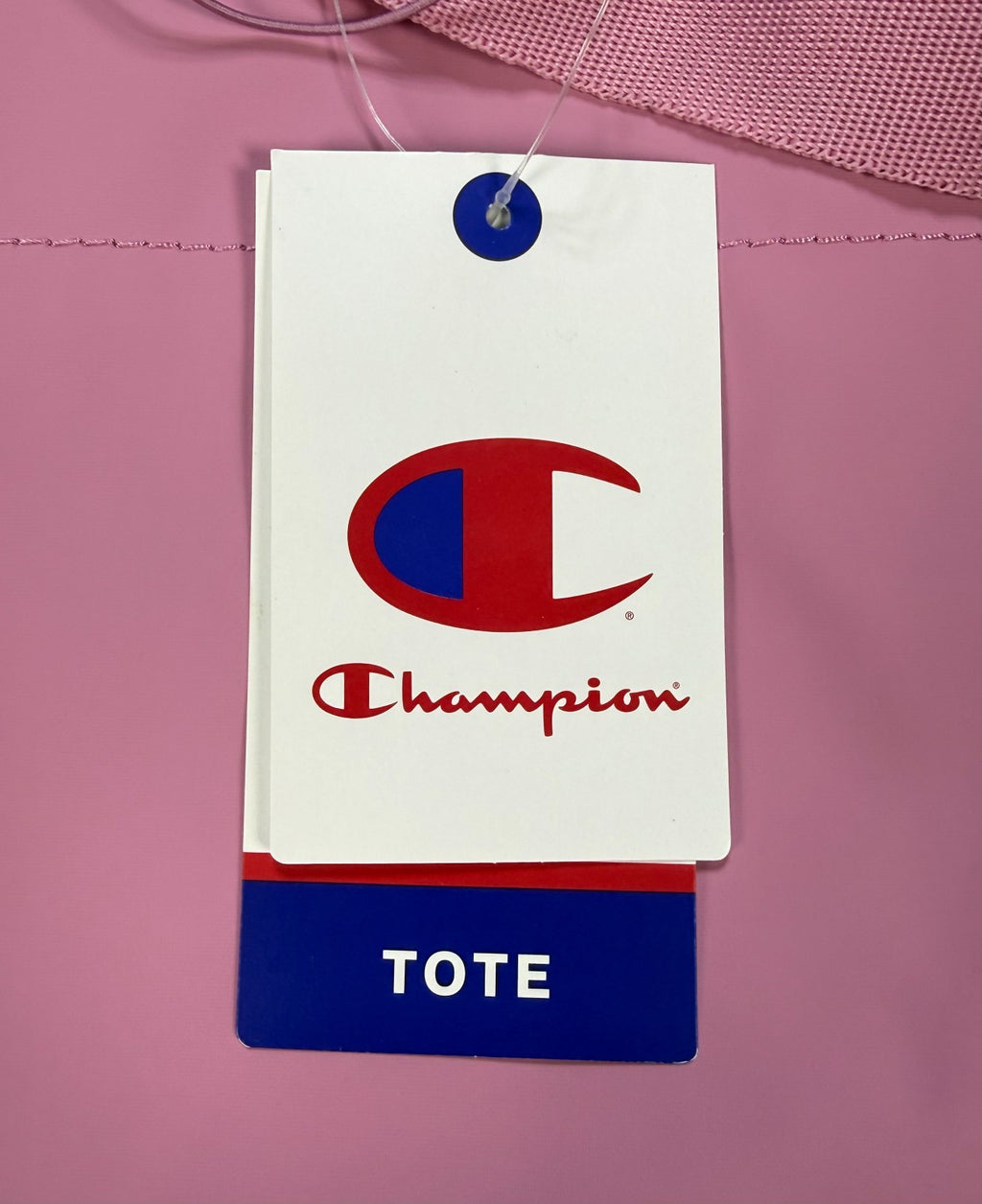NWT Champion Logo Tote Shoulder Bag Women's Pink Purse Gym Travel Zip Pocket