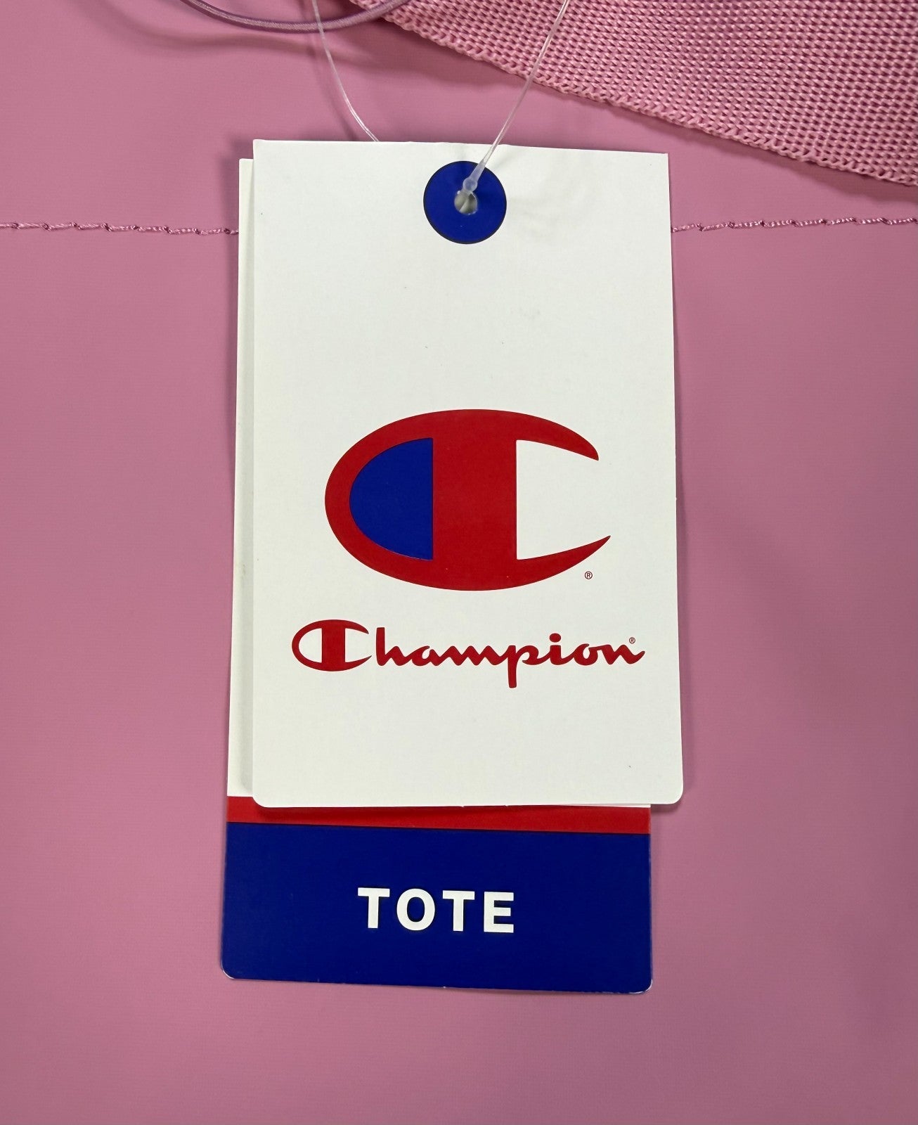 NWT Champion Logo Tote Shoulder Bag Women's Pink Purse Gym Travel Zip Pocket