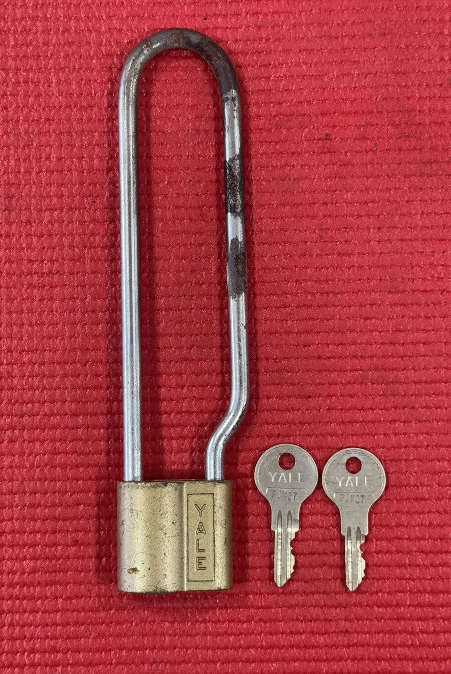 Vintage Yale Lock Bike Lock 7”inch Long  W/2 Keys Padlock Made in USA Very Rare