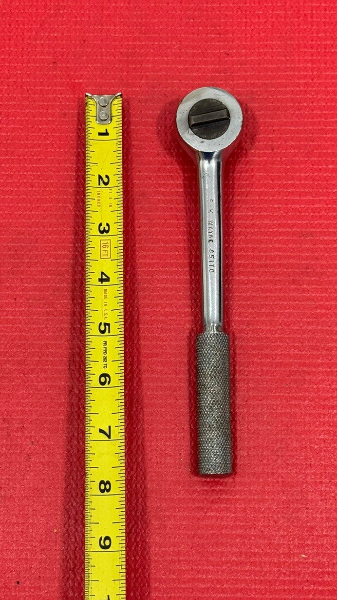 Vintage S-K Wayne 45170 3/8" Drive Ratchet Knurled Handle Made In USA