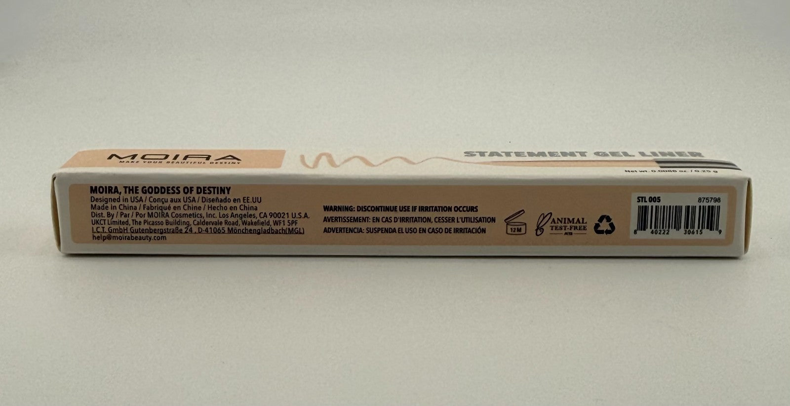 Moira 005 Beige Waterproof Smudgeproof Makeup Statement Gel Liner - Pack of 3