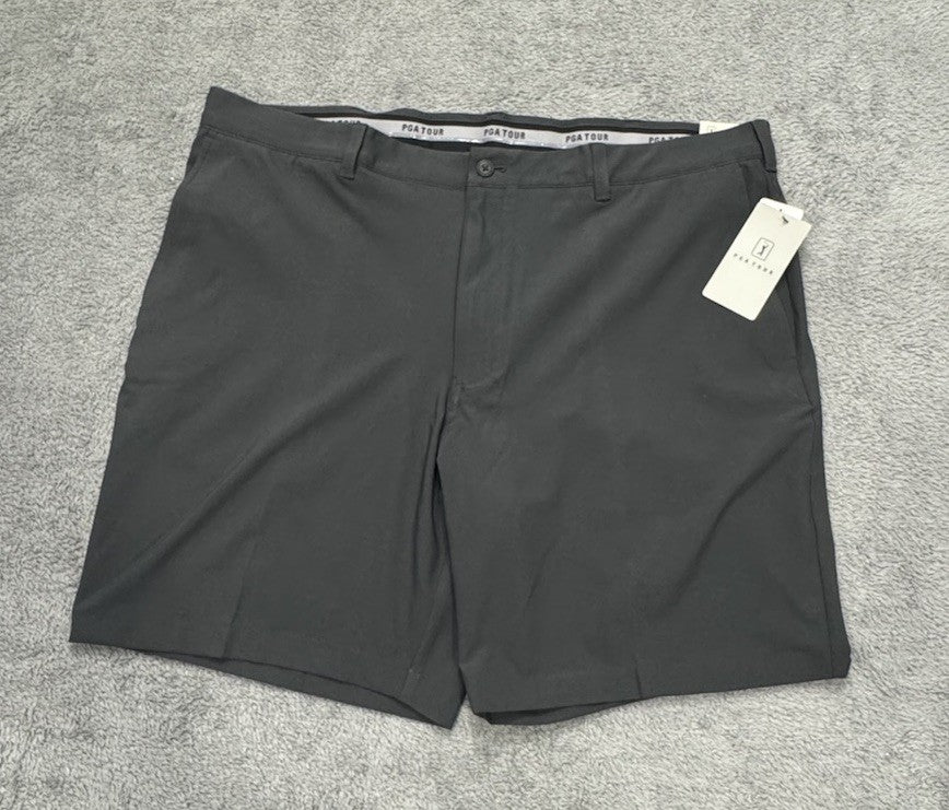 PGA Tour Men's Golf Shorts Active Gripper Waistband UPF 50 Gray Size 40 NEW