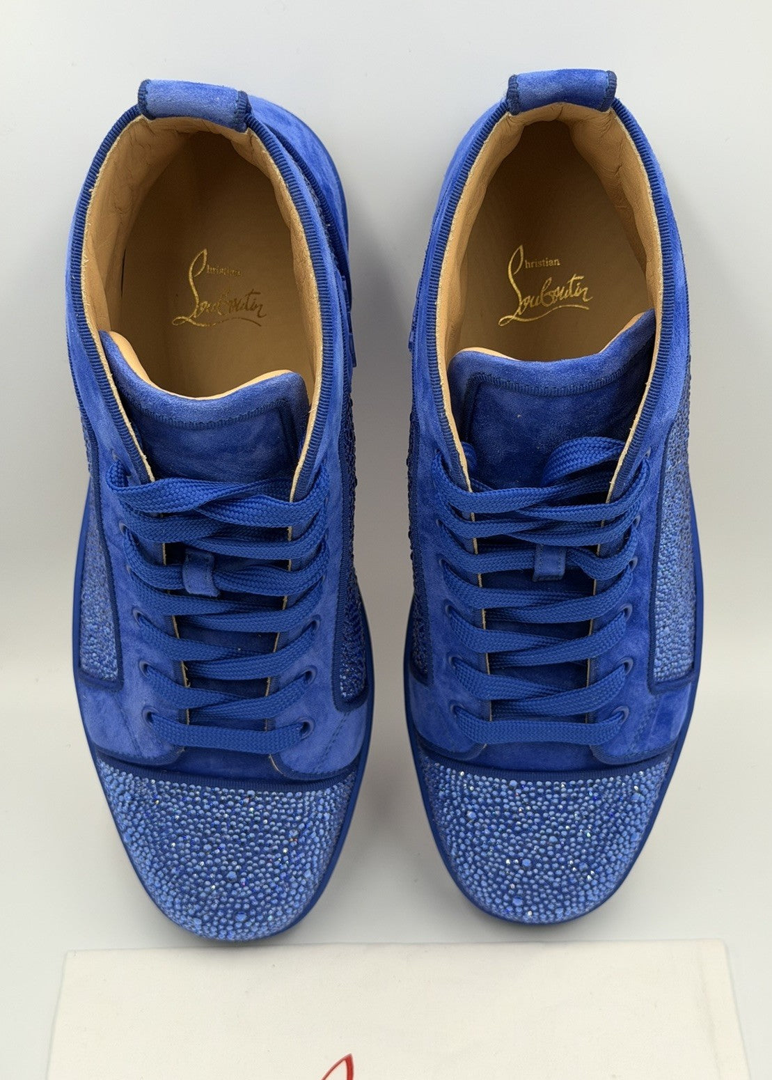 NEW Authentic Christian Louboutin Crystal Strass Sneakers Mens Size 44 EU; 11 US
