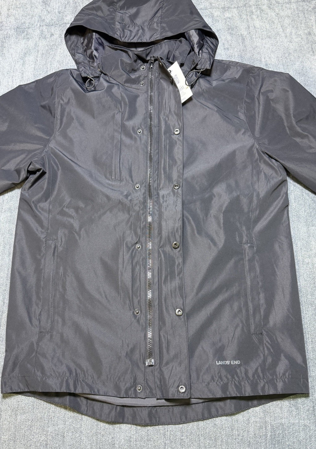 NWT Lands' End All-Weather 3-in-1 Jacket Men's Small Black Full-Zip Hooded