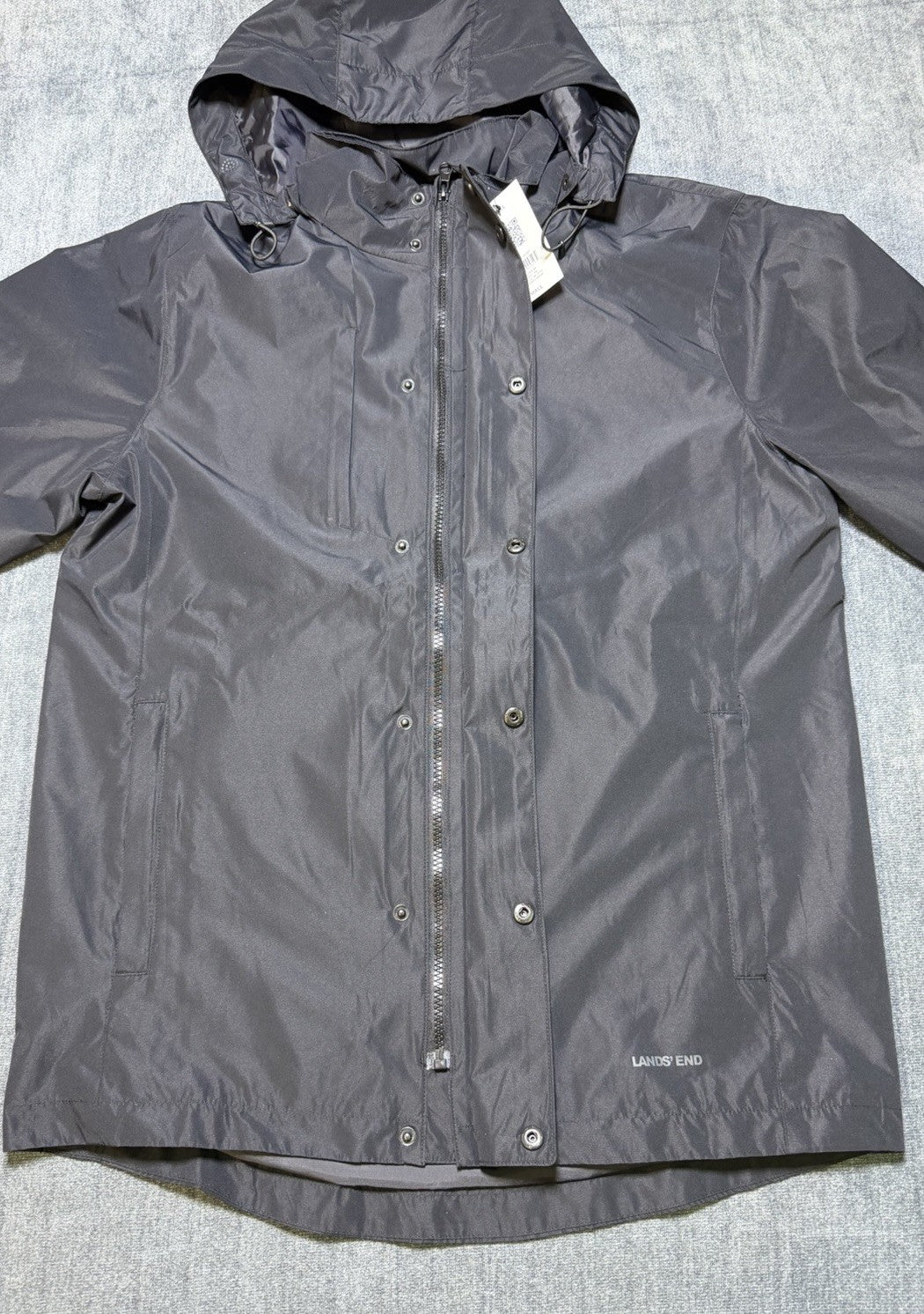 NWT Lands' End All-Weather 3-in-1 Jacket Men's Small Black Full-Zip Hooded