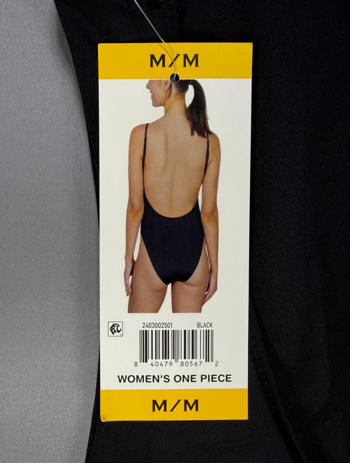 NWT Billabong One-Piece Swimsuit Women's Medium Black Graphic Logo Bathing Suit