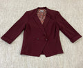 Danny & Nicole Burgundy Blazer Suit/ Jacket Top Size 8