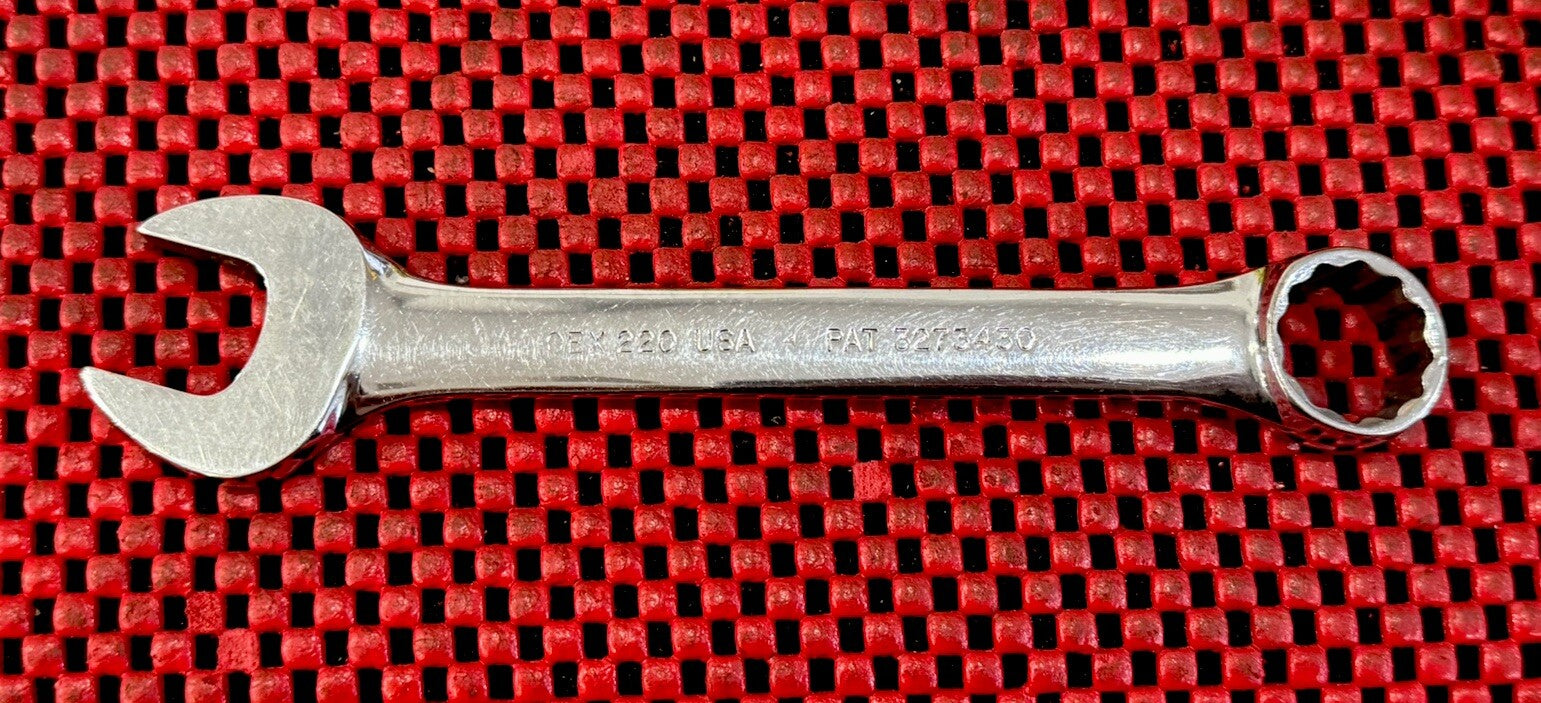 Snap-On Tools OEX220 11/16" Short Handle Combination Wrench 12PT Underlined Logo
