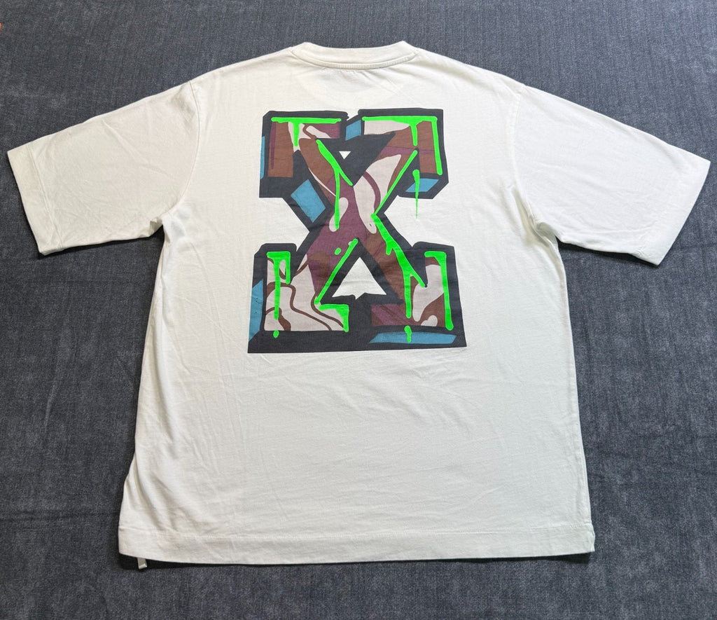 NWT Off-White Virgil Abloh Graphic T-Shirt Men's Large White Business Casual