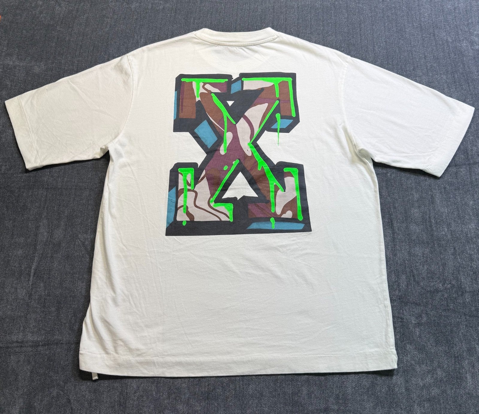 NWT Off-White Virgil Abloh Graphic T-Shirt Men's Large White Business Casual