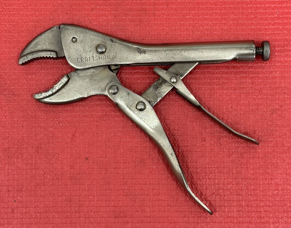 VINTAGE CRAFTSMAN CIRCLE I  7" STRAIGHT JAW LOCKING PLIERS VISE-GRIP  USA