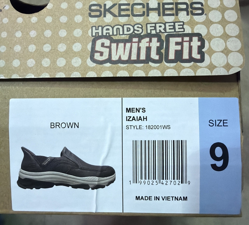 Skechers Men’s Hands Free Slip-ins Izaiah Brown Slip-On Sneakers Size 9 NEW