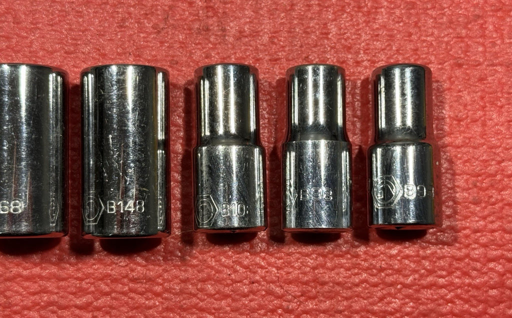 Matco B1 Series 7PC 3/8" Drive Double Square Socket Set 8PT W/ Metal Tray USA