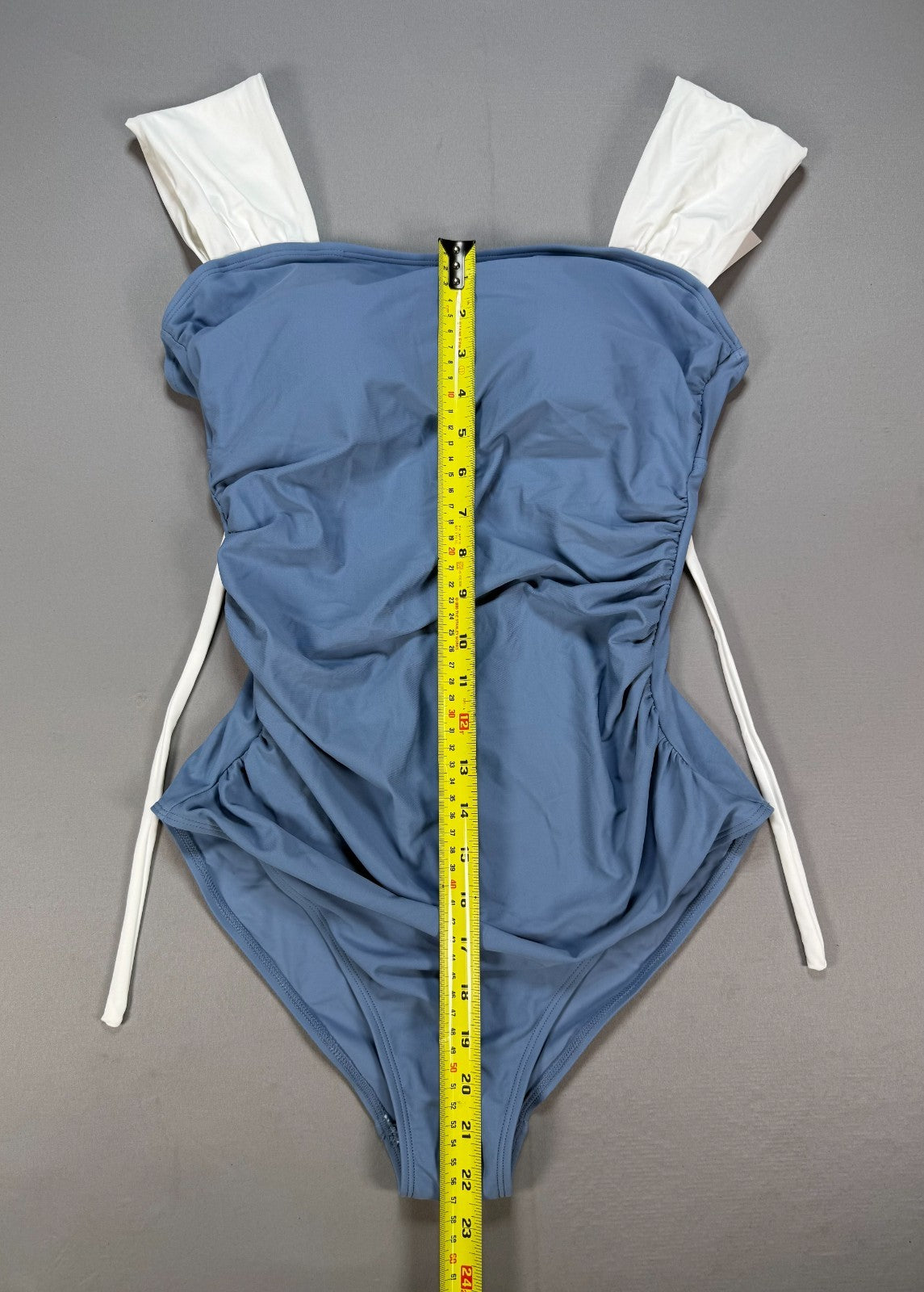 NWT B2prity One Piece Swimsuit Women’s Medium Blue Ruched Tummy Control Beach