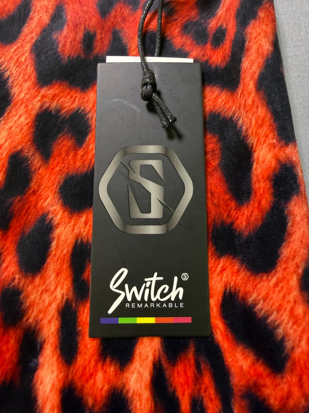 NWT Switch Remarkable Kings Leopard Print Crew Neck Sweatshirt Women's 2X Orange
