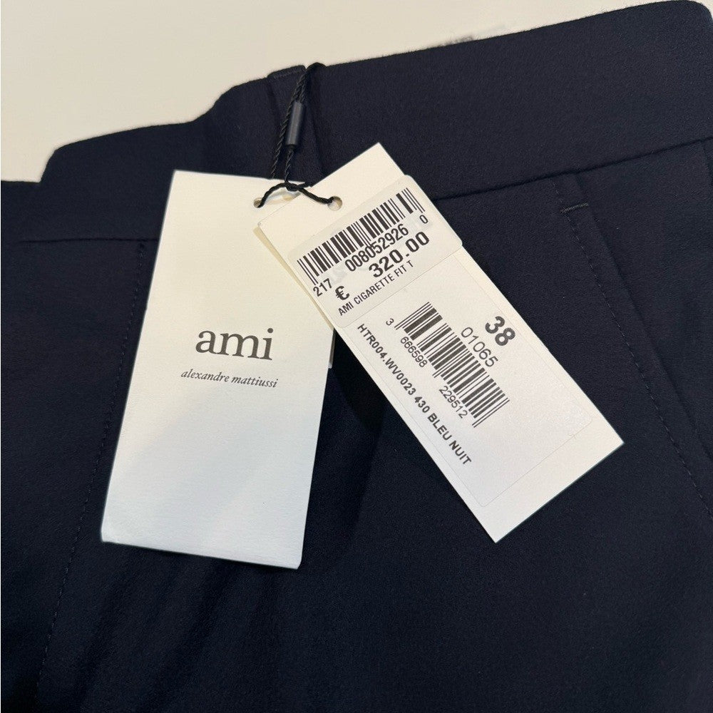 Ami Paris Men's Deep Blue Dress Pants - 38 eu