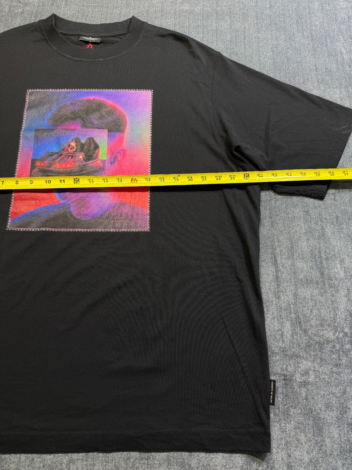 Marcelo Burlon County of Milan Bumper Car T-Shirt Men's Large Black Cotton