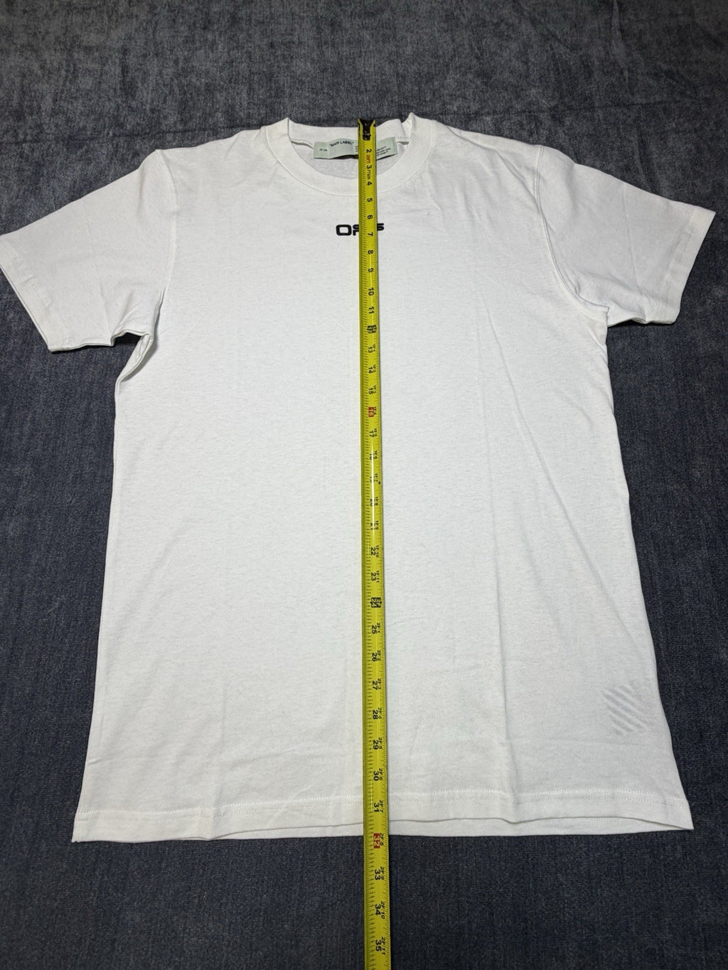 Off-White White Cotton Crew Neck Oversized Size Large NEW