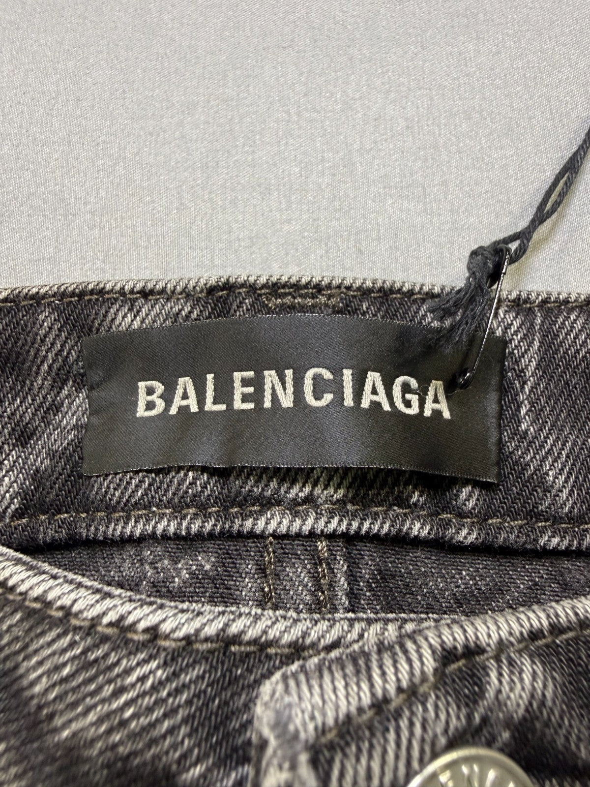 NWT Balenciaga Mini Denim Skirt Women's 36 Charcoal Gray 5-Pockets Casual Wear