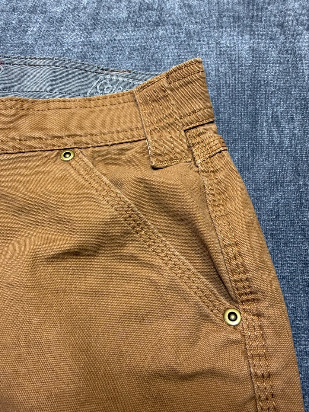 Coleman Work Pants Men's 34X32 Brown Straight Leg Cargo Pockets Pull-On Casual