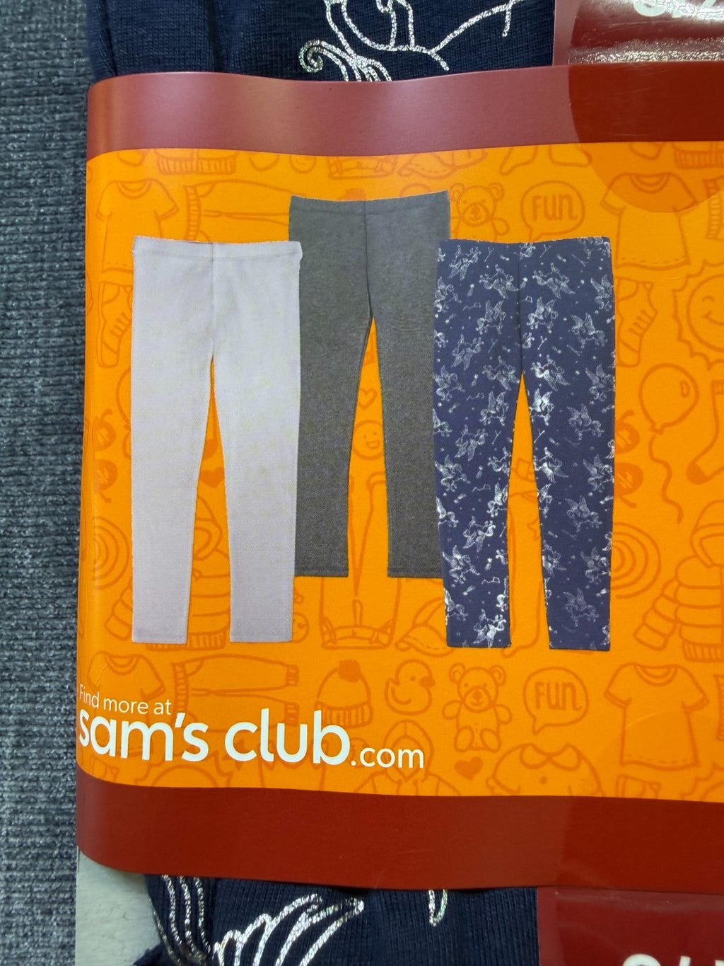 NWT Member's Mark My Favorite Leggings Girls 7/8 Multicolor Preppy - 3-Pack