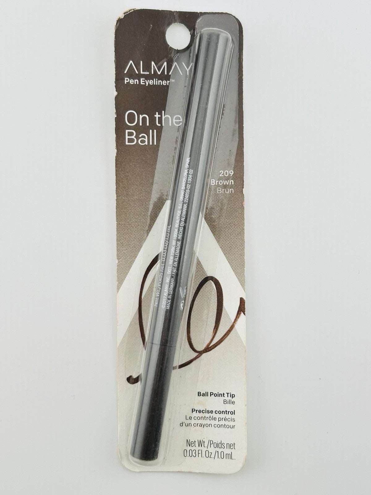 Almay On The Ball All Day Eyeliner #209 Brown Precise Control NEW IN PACKAGE