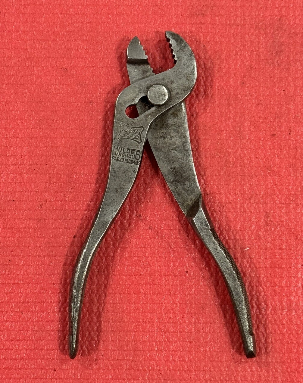 Vintage Wilde Wrench Slip Joint 6" Pinch Jawed Knurled Pliers Rare