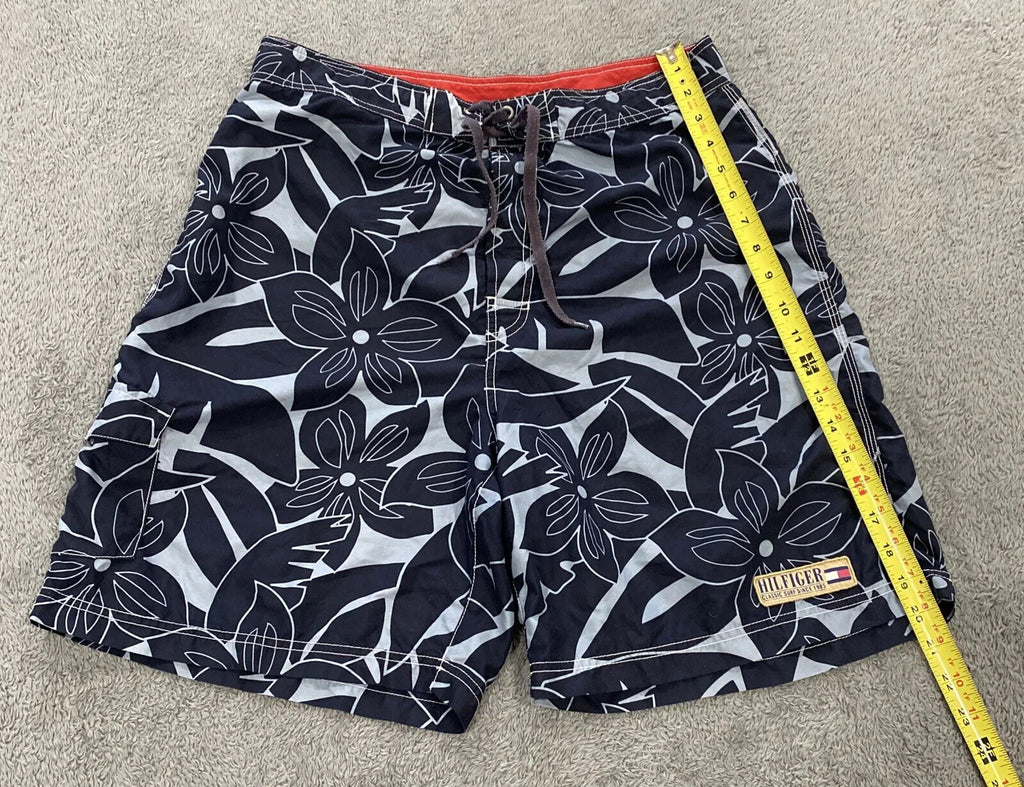 Tommy Hilfiger Vintage Large Floral Mens Swim Shorts Trunks Beach Board SurfSuit