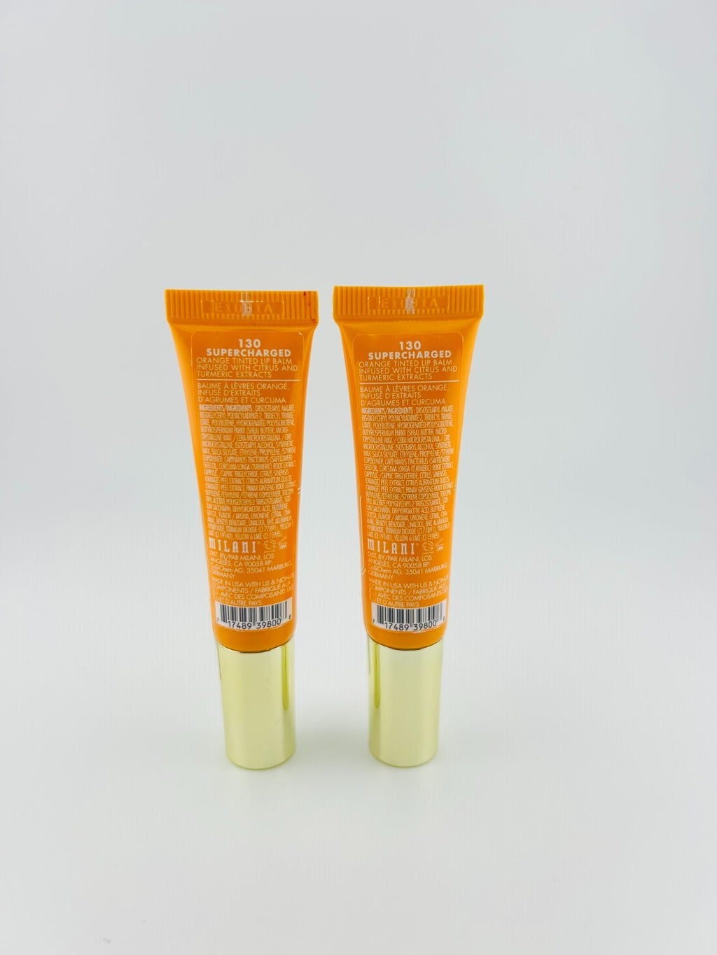Set of 2 Milani #130 Super Charged Nourishing Regular Citrus Lip Balm