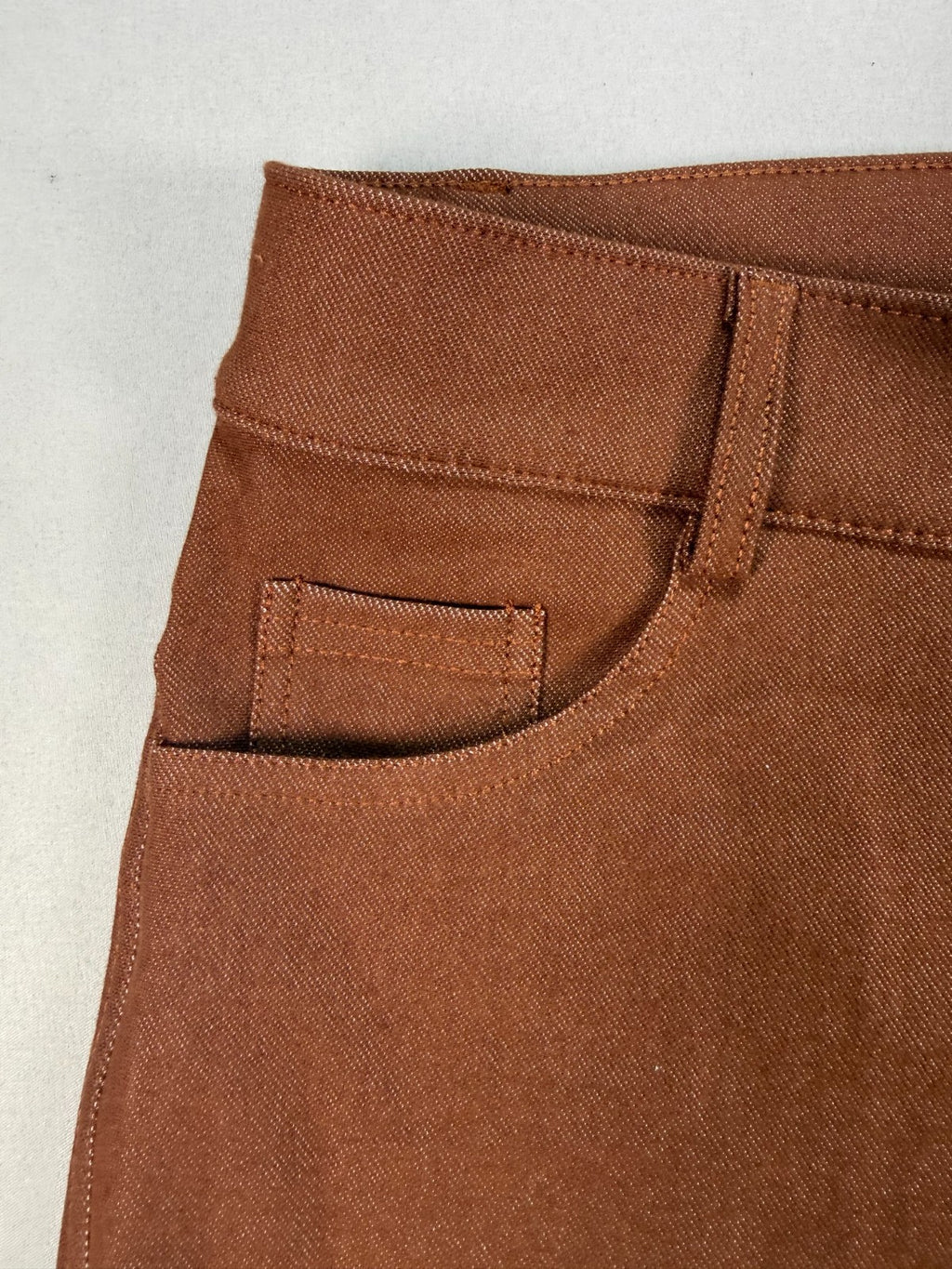 NWT Prolific Health Twill Slim Pants Womens XL Rust Brown Stretch Classic Preppy