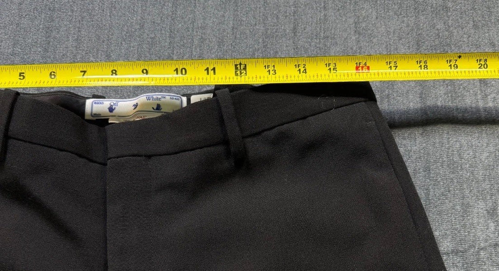 NEW Off-White Seasonal Pants Black Buckle Dry Wool Slim Men's Size 52   $1317.00