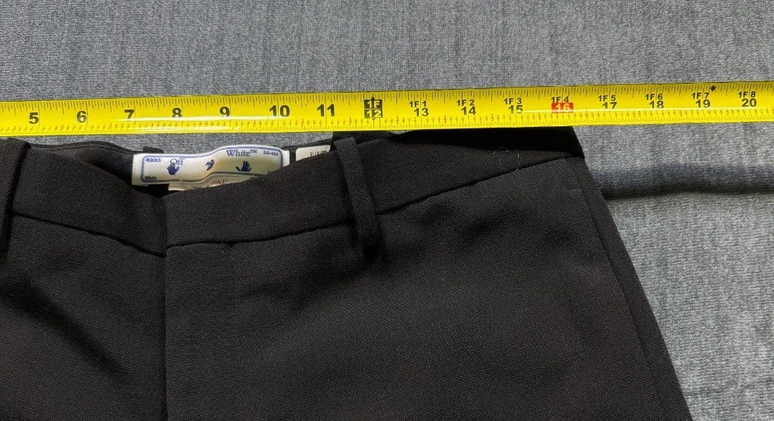 NEW Off-White Seasonal Pants Black Buckle Dry Wool Slim Men's Size 52   $1317.00