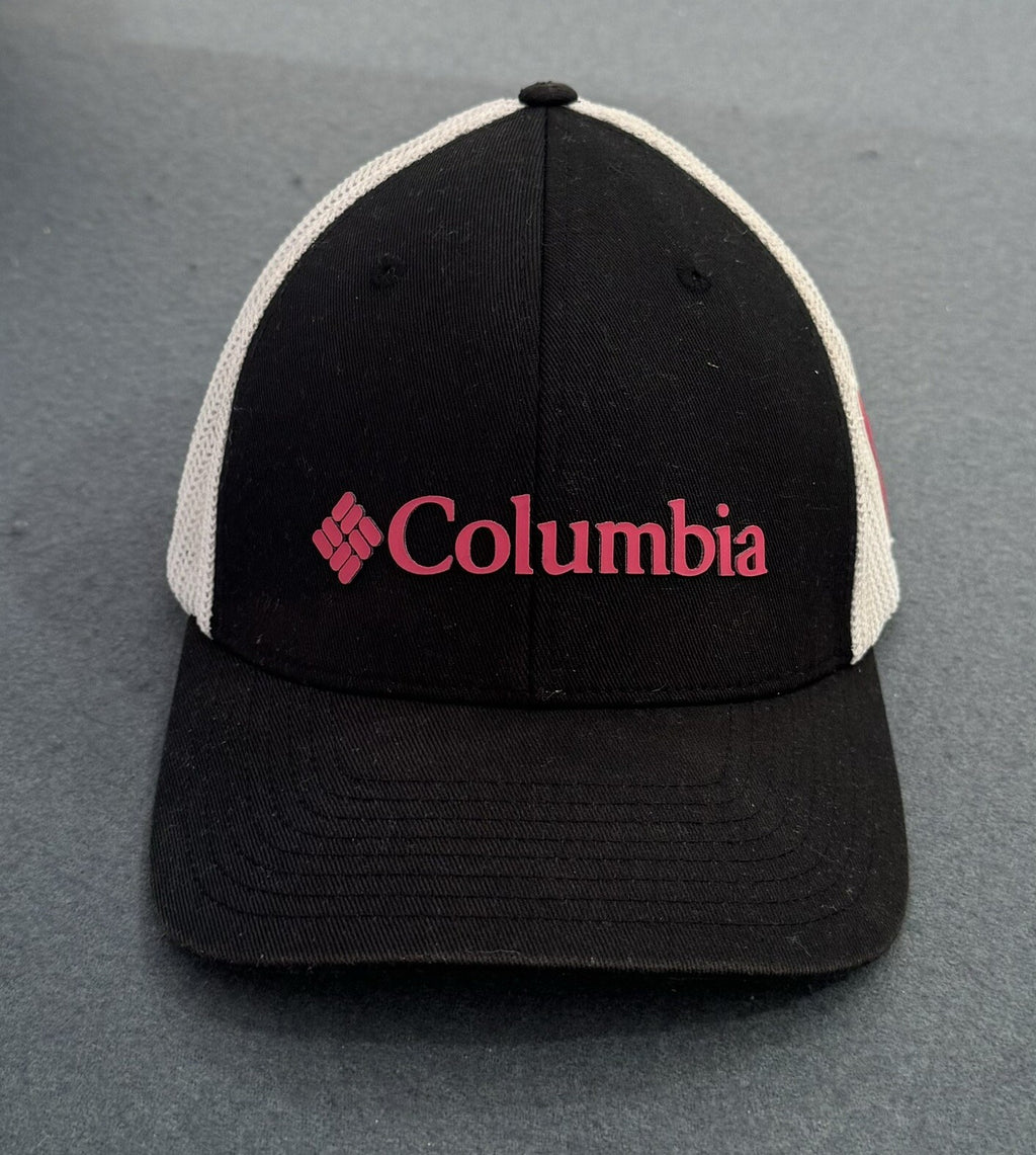Columbia Unisex Small/Medium Black & White hat With Pink Logo Breast Cancer C1