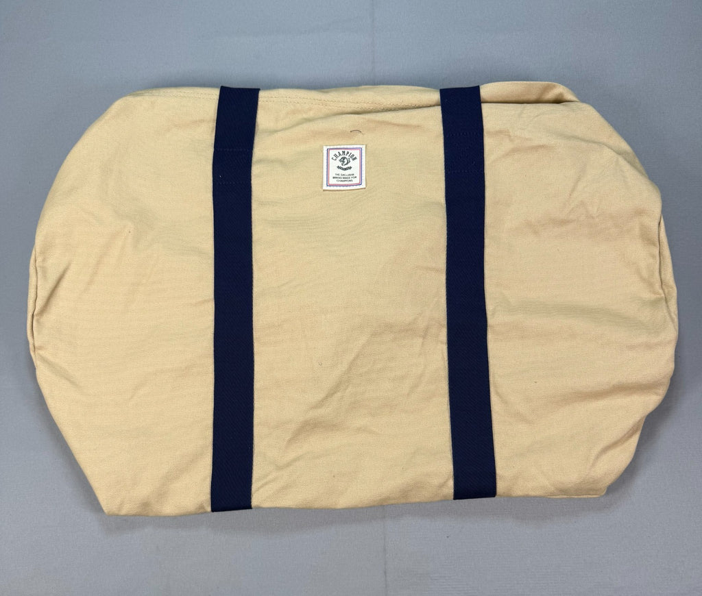 NWT Champion Canvas Duffel Bag Men's Large Tan Embroidered Logo Outdoor Gym