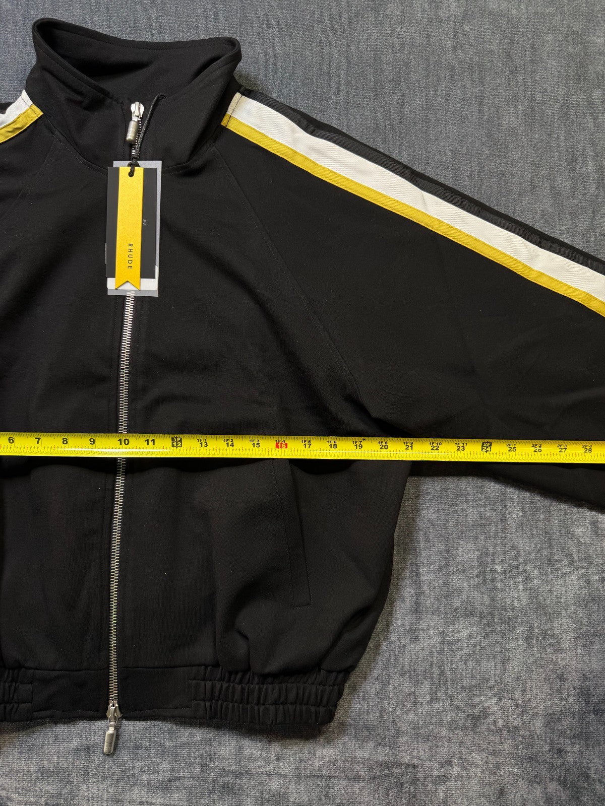 NWT Rhude Traxedo Jacket Men's 2XL Black Striped Long Sleeve Full Zip Outdoor