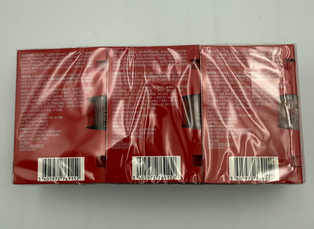 Polo Ralph Lauren RLS50425 Red Parfum Spray Vial for Men, 0.04 Oz - Set of 12