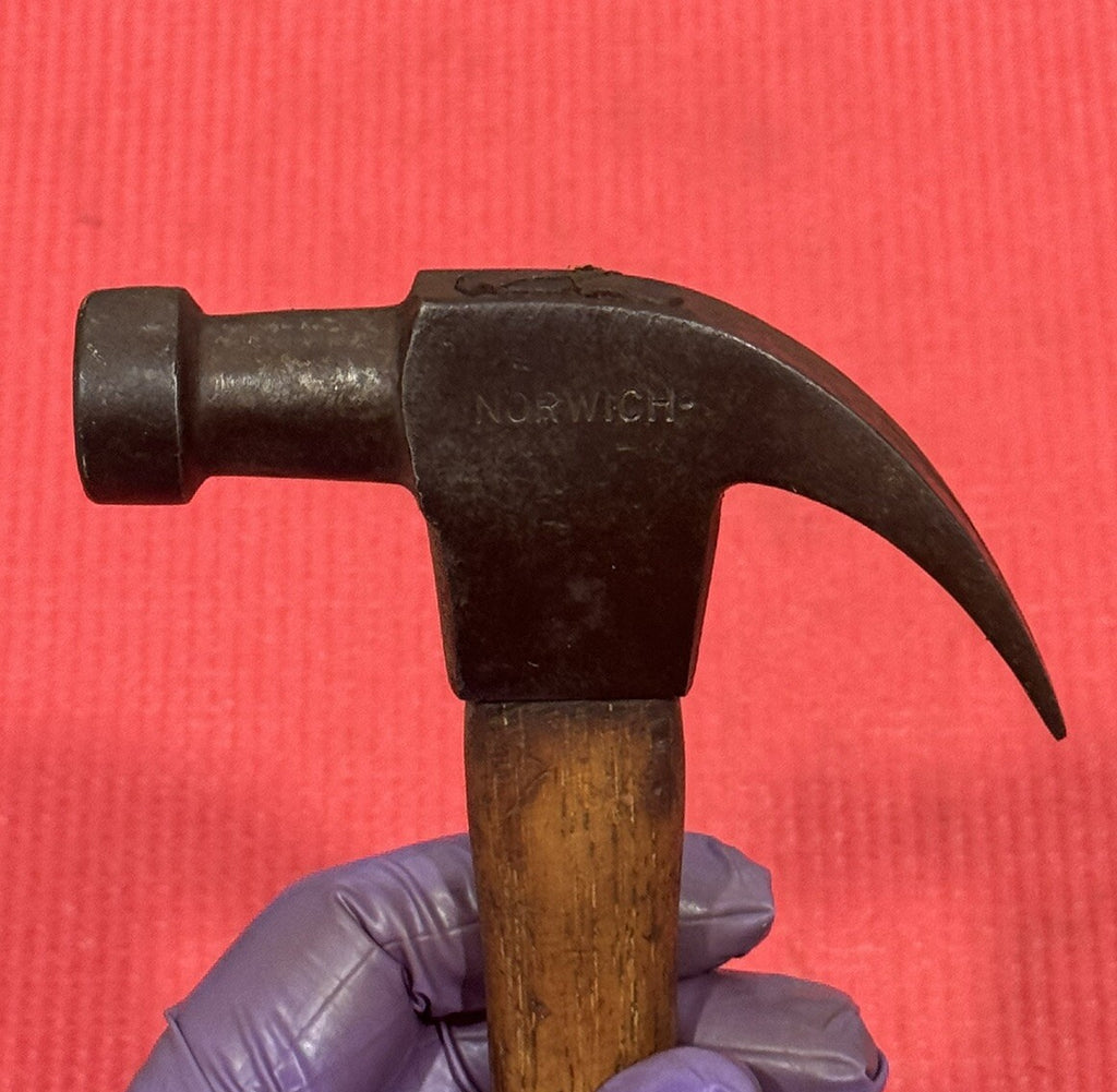 VINTAGE NORWICH 17 oz CLAW HAMMER W/Og Wood Handle- Very Rare- ONLY ONE ON EBAY!