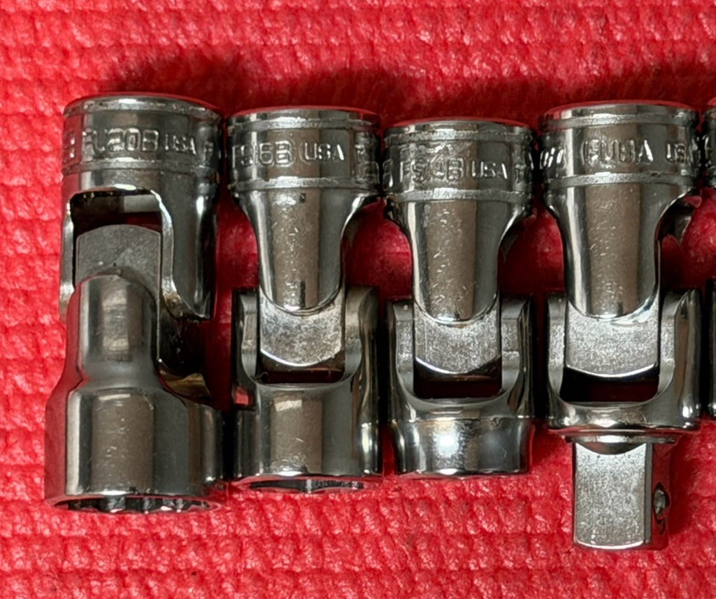 NEW Snap-On Tools 5PC 3/8" Drive SAE Universal Swivel Socket Set Made in USA