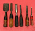 Vintage STANLEY TOOLS 6 PC Set Woodworking Chisel Set