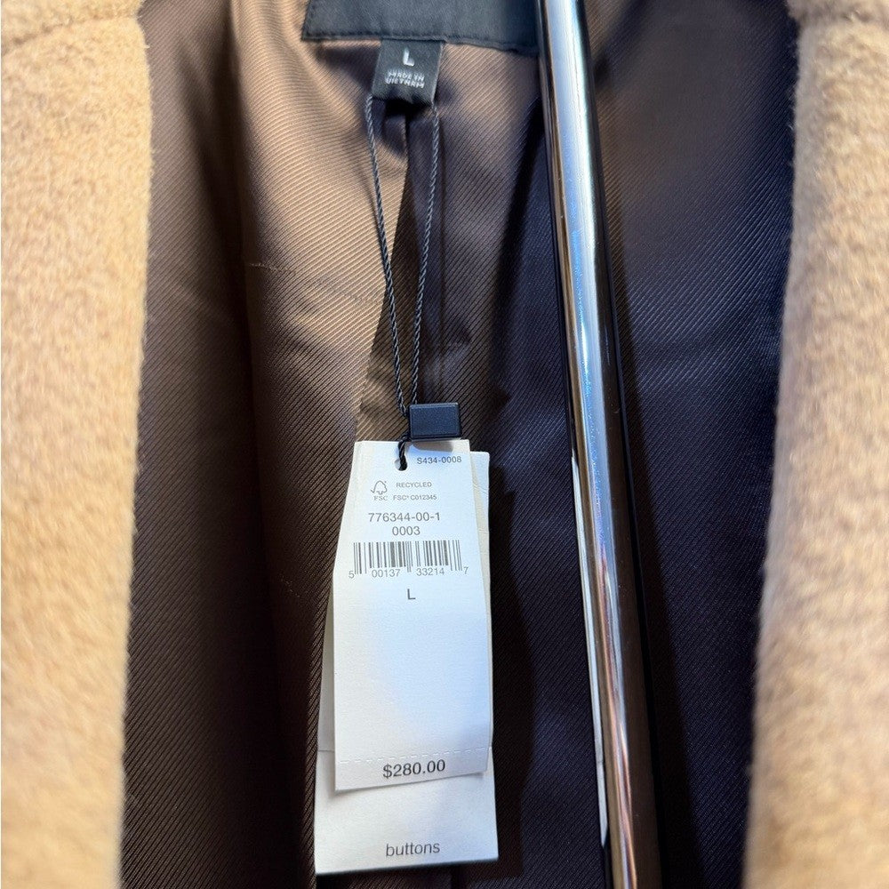 Wool Men's Tan Overcoat - Brand new