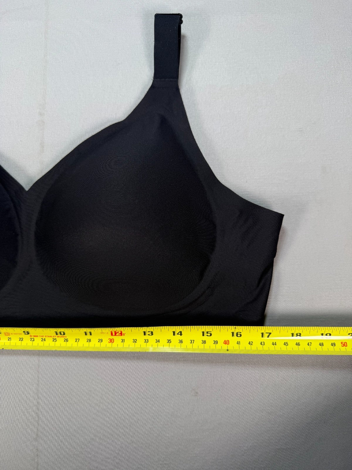 Women Wireless T-Shirt Bra Seamless Smooth Full Coverage Comfort Black XL-Plus