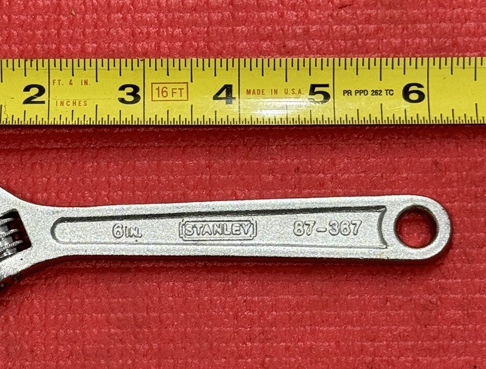 Vintage Stanley Tools 87-367, 150MM 6in Adjustable Wrench