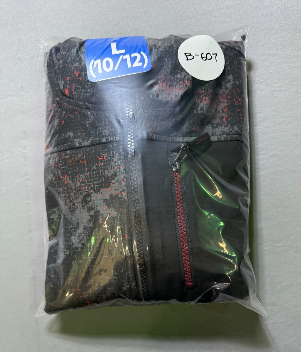 NWT Free Country Vertex Softshell Jacket Boys Large (10/12) Black Camo Full Zip