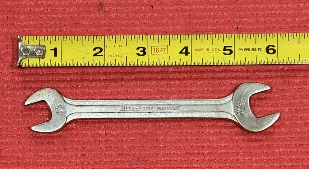Blue Point Supreme 1/2"x 9/16" Open End Wrench S-1618 Made in USA by Snap-On