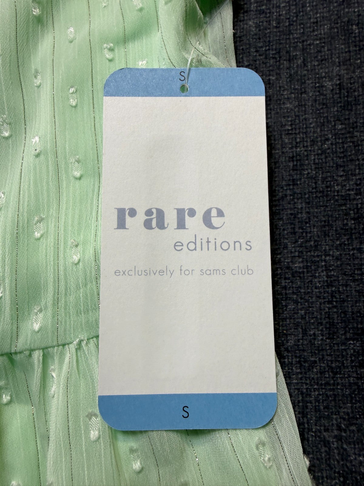 Rare Editions Chiffon Ruffled Sleeve Lined Skirt Dress Girls Small Mint Green