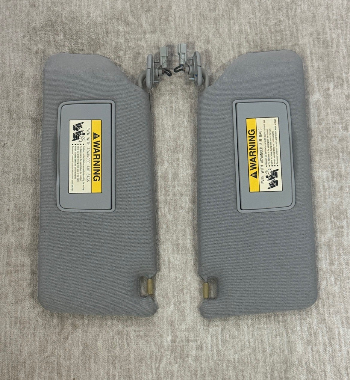 2005-2010 HONDA ODYSSEY SUN VISORS SUNVISORS PAIR SET RH LH ILLUMINATED GRAY OEM