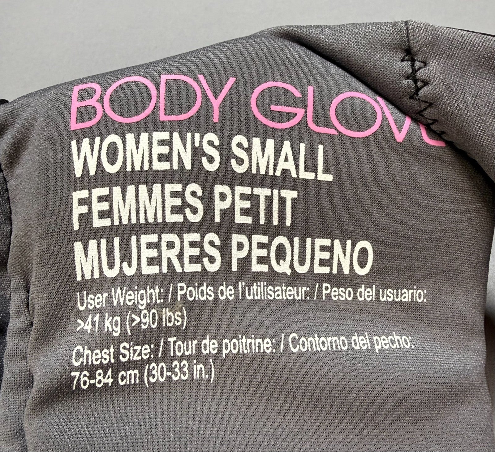 NWT Body Glove Segmented PFD Life Jacket Women's Small Black Pink Lightweight