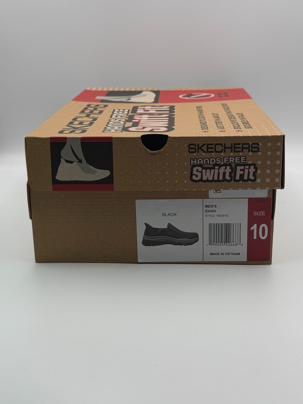 Skechers Hands Free Swift Fit Izaiah Casual Slip-On Sneaker Men 10 Black Leather