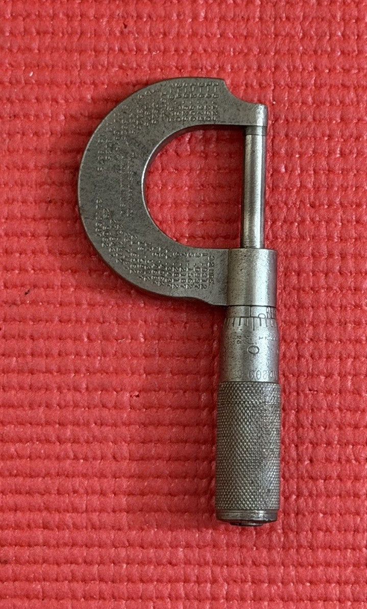 Vintage L.S. Starrett No. 209 CF 0-1” Machinist Micrometer – Athol Mass USA