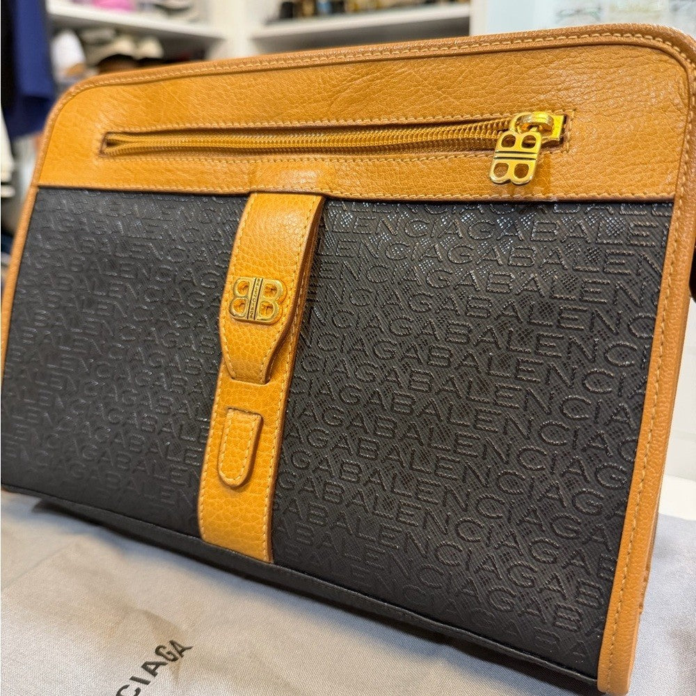 Balenciaga vintage monogram clutch pouch